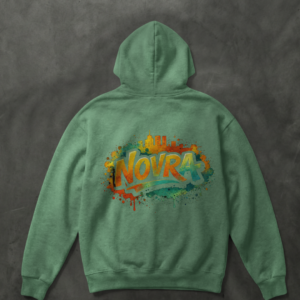 Hoodie grün, Logo hinten
