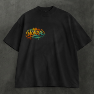 T-Shirt schwarz, kurzärmelig, Logo seitlich