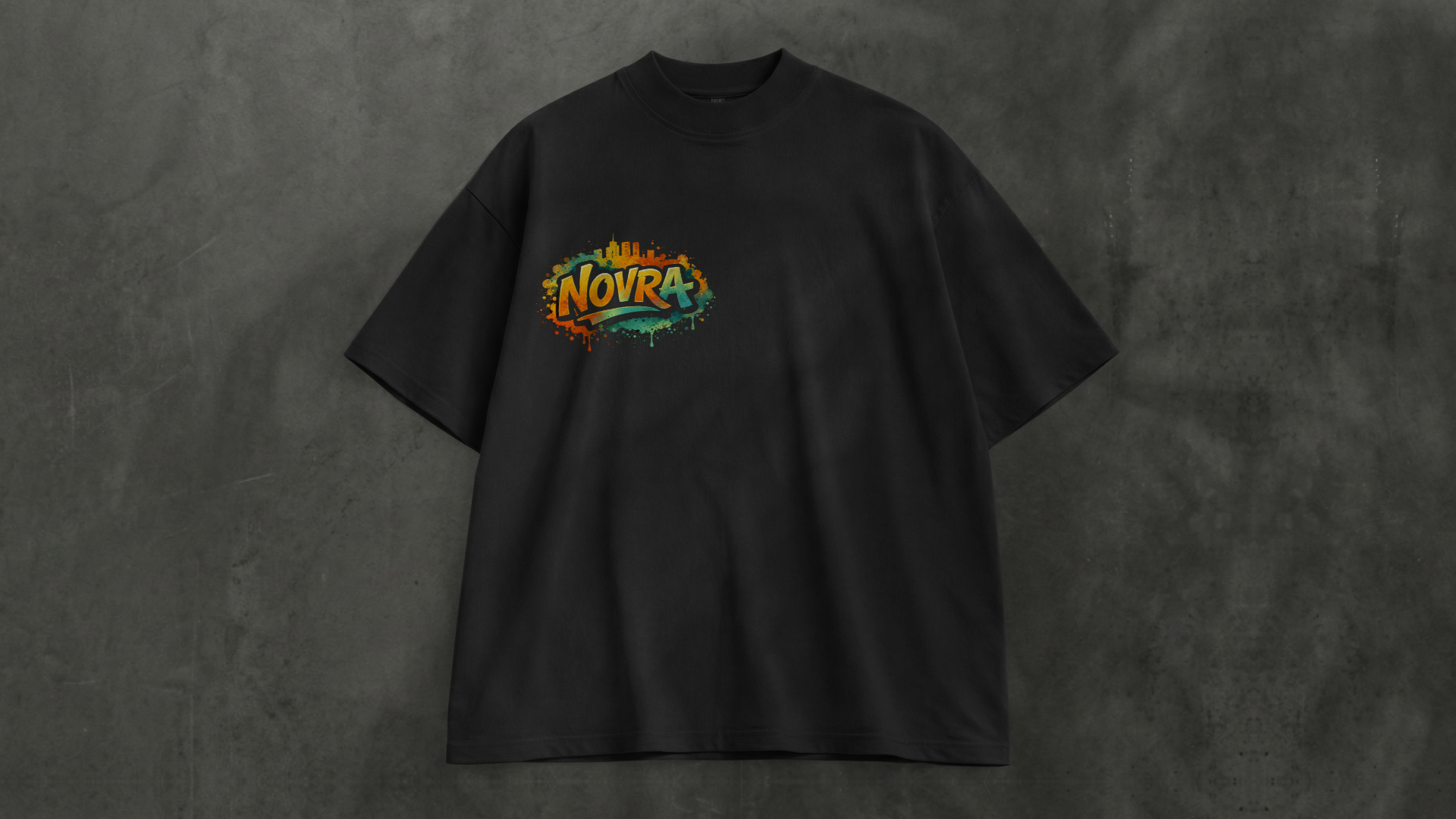 T-Shirt schwarz, kurzärmelig, Logo seitlich